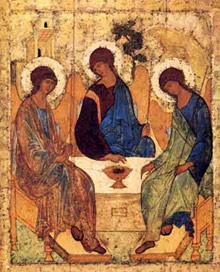 Прп. Андрей (Рублев). Троица. 1422-1427 гг.